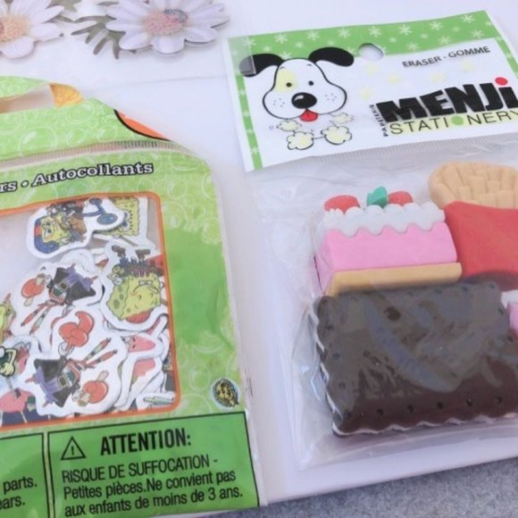 NEW Stationary Stickers and Erasers Bundle - Picture 4 of 7